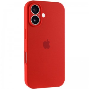Чехол Silicone Case Full Camera Protective (AA) для Apple iPhone 16 (6.1") Красный / Red