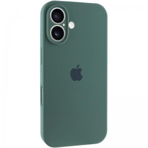 Чохол Silicone Case Full Camera Protective (AA) для Apple iPhone 16 (6.1") Зелений / Pine green