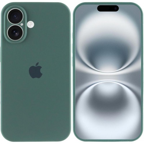 Чохол Silicone Case Full Camera Protective (AA) для Apple iPhone 16 (6.1") Зелений / Pine green