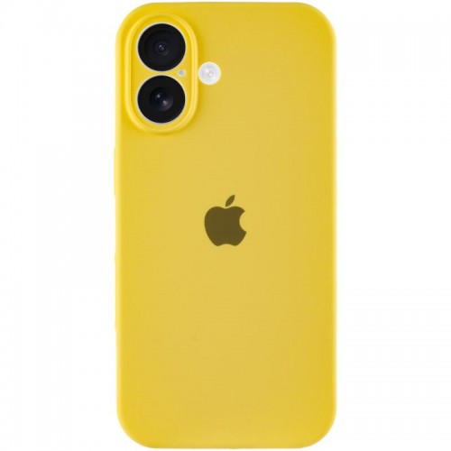 Чохол Silicone Case Full Camera Protective (AA) для Apple iPhone 16 (6.1") Жовтий / Yellow
