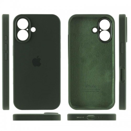 Чохол Silicone Case Full Camera Protective (AA) для Apple iPhone 16 (6.1") Зелений / Cyprus Green