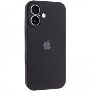 Чехол Silicone Case Full Camera Protective (AA) для Apple iPhone 16 (6.1") Черный / Black
