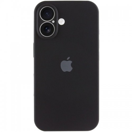 Чехол Silicone Case Full Camera Protective (AA) для Apple iPhone 16 (6.1") Черный / Black