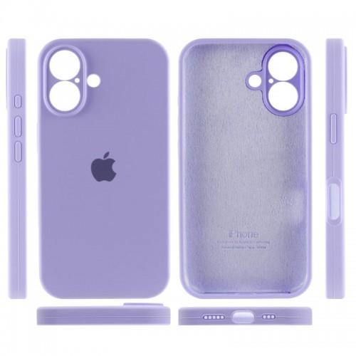 Чохол Silicone Case Full Camera Protective (AA) для Apple iPhone 16 (6.1") Бузковий / Dasheen