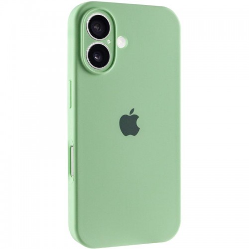 Чехол Silicone Case Full Camera Protective (AA) для Apple iPhone 16 (6.1") Зелёный / Pistachio