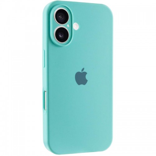 Чохол Silicone Case Full Camera Protective (AA) для Apple iPhone 16 (6.1") Бірюзовий / Marine Green