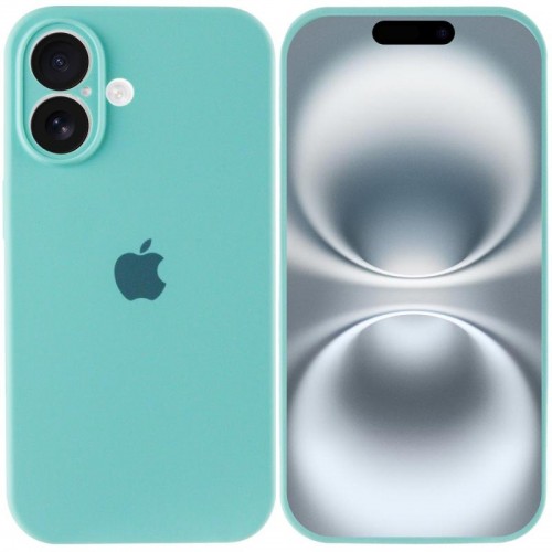 Чохол Silicone Case Full Camera Protective (AA) для Apple iPhone 16 (6.1") Бірюзовий / Marine Green