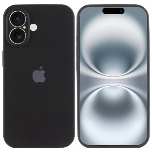 Чехол Silicone Case Full Camera Protective (AA) для Apple iPhone 16 Plus (6.7") Черный / Black