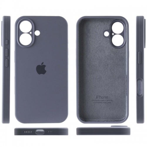 Чохол Silicone Case Full Camera Protective (AA) для Apple iPhone 16 Plus (6.7") Сірий / Lavender Gray