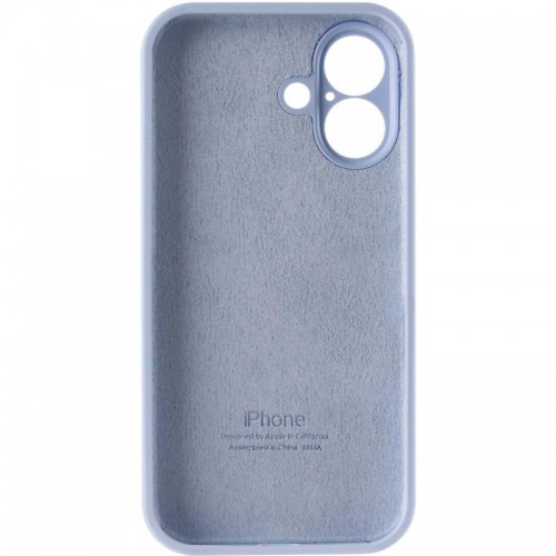 Чехол Silicone Case Full Camera Protective (AA) для Apple iPhone 16 Plus (6,7") Голубой / Lilac Blue