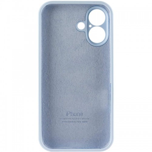 Чехол Silicone Case Full Camera Protective (AA) для Apple iPhone 16 Plus (6,7") Голубой / Sweet Blue