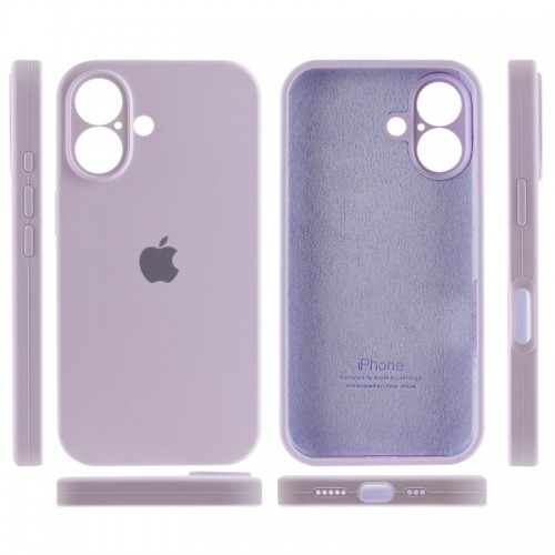 Чехол Silicone Case Full Camera Protective (AA) для Apple iPhone 16 Plus (6.7") Сиреневый / Lilac