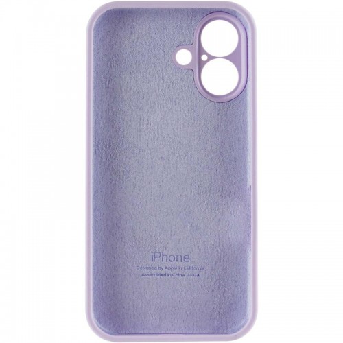 Чехол Silicone Case Full Camera Protective (AA) для Apple iPhone 16 Plus (6.7") Сиреневый / Lilac