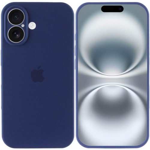 Чохол Silicone Case Full Camera Protective (AA) для Apple iPhone 16 Plus (6.7") Синій / Deep navy