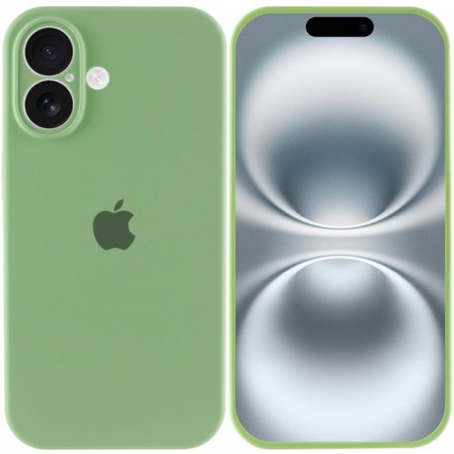 Чохол Silicone Case Full Camera Protective (AA) для Apple iPhone 16 Plus (6.7") М'ятний / Mint