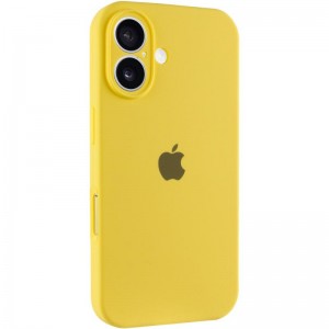 Чехол Silicone Case Full Camera Protective (AA) для Apple iPhone 16 Plus (6.7") Жёлтый / Yellow