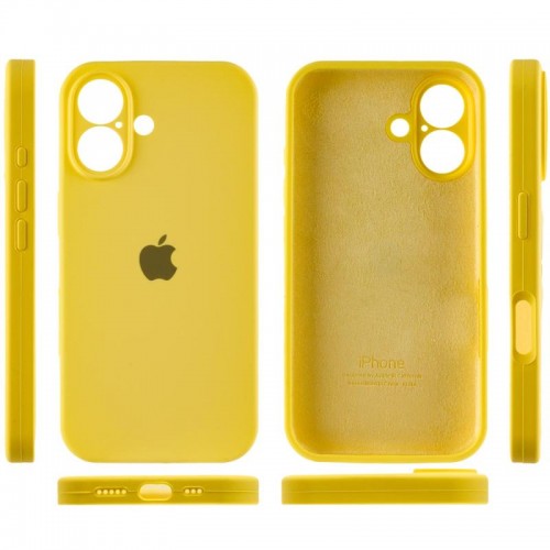 Чехол Silicone Case Full Camera Protective (AA) для Apple iPhone 16 Plus (6.7") Жёлтый / Yellow