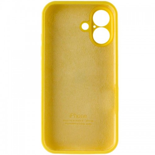 Чехол Silicone Case Full Camera Protective (AA) для Apple iPhone 16 Plus (6.7") Жёлтый / Yellow