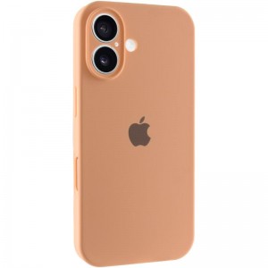 Чехол Silicone Case Full Camera Protective (AA) для Apple iPhone 16 Plus (6.7") Оранжевый / Cantaloupe