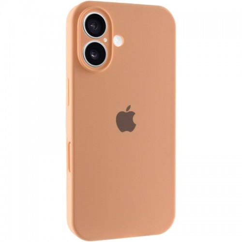 Чехол Silicone Case Full Camera Protective (AA) для Apple iPhone 16 Plus (6.7") Оранжевый / Cantaloupe