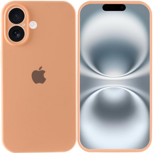 Чехол Silicone Case Full Camera Protective (AA) для Apple iPhone 16 Plus (6.7") Оранжевый / Cantaloupe