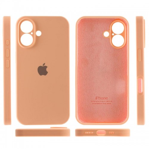 Чехол Silicone Case Full Camera Protective (AA) для Apple iPhone 16 Plus (6.7") Оранжевый / Cantaloupe