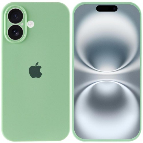 Чехол Silicone Case Full Camera Protective (AA) для Apple iPhone 16 Plus (6,7") Зелёный / Pistachio