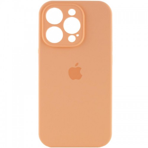 Чехол Silicone Case Full Camera Protective (AA) для Apple iPhone 16 Pro (6.3") Оранжевый / Cantaloupe