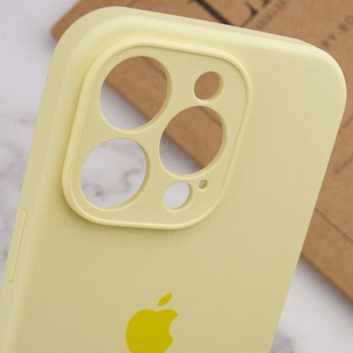 Чохол Silicone Case Full Camera Protective (AA) для Apple iPhone 16 Pro (6.3") Жовтий / Mellow Yellow
