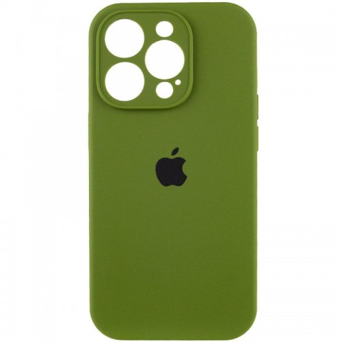 Чохол Silicone Case Full Camera Protective (AA) для Apple iPhone 16 Pro (6.3") Зелений / Dark Olive