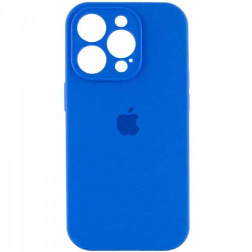 Чехол Silicone Case Full Camera Protective (AA) для Apple iPhone 16 Pro (6,3") Синий / Capri Blue