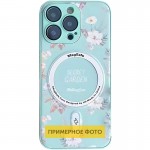 Чехол TPU+PC Secret Garden с MagSafe для Apple iPhone 16 (6.1") Мятный