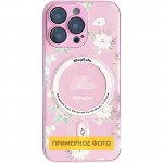 TPU+PC чехол Secret Garden с MagSafe для Apple iPhone 16 (6,1") Розовый
