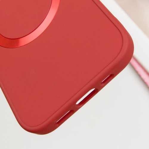 TPU чохол Bonbon Metal Style with MagSafe для Apple iPhone 16 (6.1") Червоний / Red