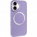 TPU чехол Bonbon Metal Style с MagSafe для Apple iPhone 16 (6.1") Сиреневый / Dasheen