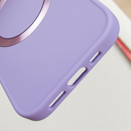 TPU чохол Bonbon Metal Style with MagSafe для Apple iPhone 16 (6.1") Бузковий / Dasheen