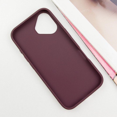 TPU чохол Bonbon Metal Style with MagSafe для Apple iPhone 16 Plus (6.7") Бордовий / Plum