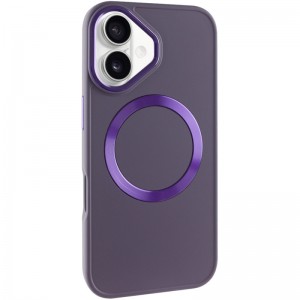 TPU чехол Bonbon Metal Style with MagSafe для Apple iPhone 16 Plus (6.7") Фиолетовый / Dark Purple