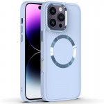 TPU чехол Bonbon Metal Style с MagSafe для Apple iPhone 16 Pro (6,3") Голубой / Mist Blue