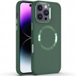 TPU чохол Bonbon Metal Style with MagSafe для Apple iPhone 16 Pro (6.3") Зелений / Pine green