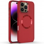 TPU чехол Bonbon Metal Style с MagSafe для Apple iPhone 16 Pro (6.3") Красный / Red