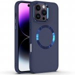 TPU чохол Bonbon Metal Style with MagSafe для Apple iPhone 16 Pro (6.3") Синій / Cosmos Blue