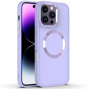 TPU чохол Bonbon Metal Style with MagSafe для Apple iPhone 16 Pro (6.3") Бузковий / Dasheen