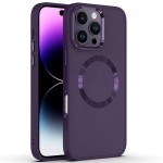 TPU чохол Bonbon Metal Style with MagSafe для Apple iPhone 16 Pro (6.3") Фіолетовий / Dark Purple