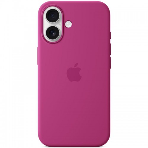 Чохол Silicone case (AAA) with Magsafe and Animation для Apple iPhone 16 (6.1") Fuchsia