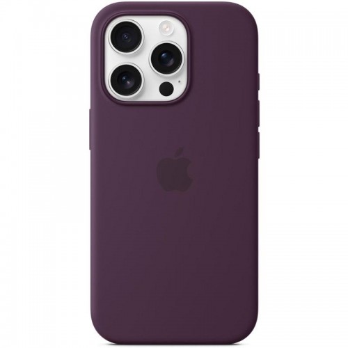 Чохол Silicone case (AAA) with Magsafe and Animation для Apple iPhone 16 Pro (6.3") Plum