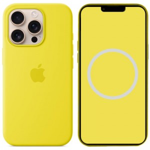 Чехол Silicone case (AAA) с Magsafe и анимацией для Apple iPhone 16 Pro Max (6.9") «Star Fruit»