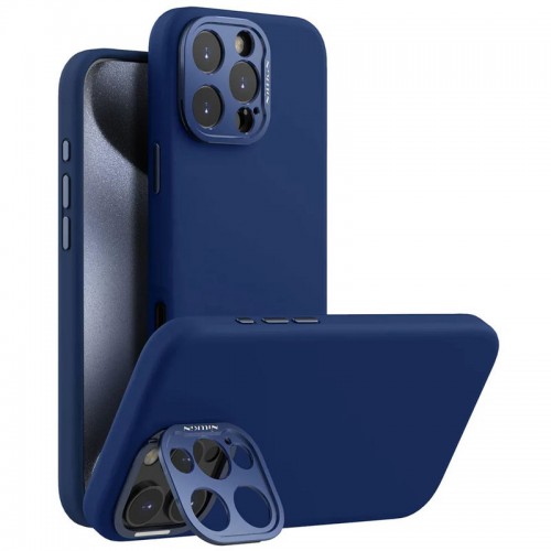 Чехол Silicone Nillkin LensWing Prop Magnetic для Apple iPhone 16 Pro (6.3") Синий / Blue
