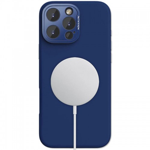 Чехол Silicone Nillkin LensWing Prop Magnetic для Apple iPhone 16 Pro (6.3") Синий / Blue