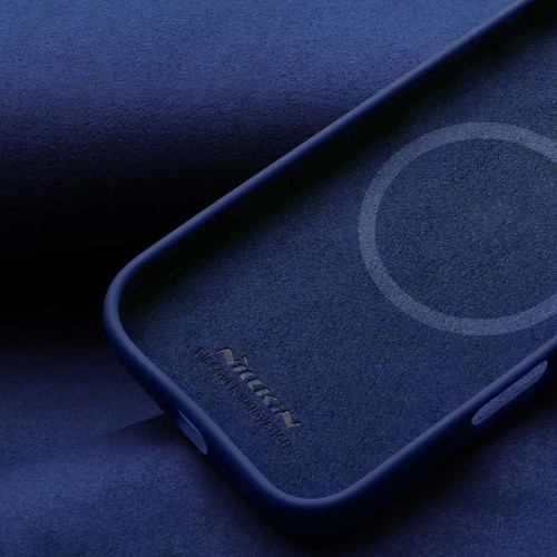 Чехол Silicone Nillkin LensWing Prop Magnetic для Apple iPhone 16 Pro (6.3") Синий / Blue